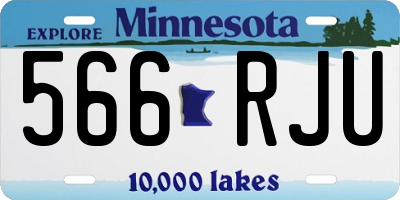 MN license plate 566RJU