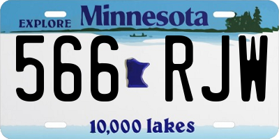 MN license plate 566RJW
