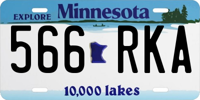 MN license plate 566RKA