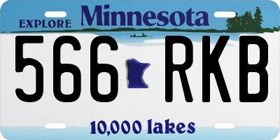 MN license plate 566RKB