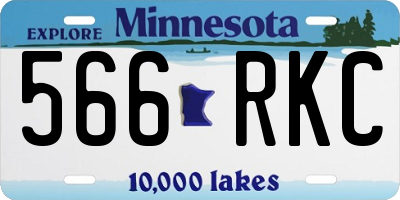 MN license plate 566RKC