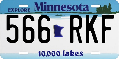 MN license plate 566RKF