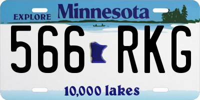 MN license plate 566RKG