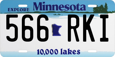 MN license plate 566RKI
