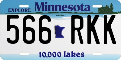 MN license plate 566RKK