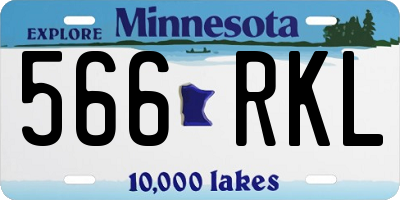 MN license plate 566RKL