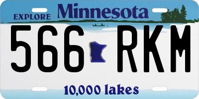 MN license plate 566RKM