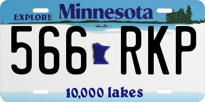 MN license plate 566RKP