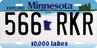 MN license plate 566RKR