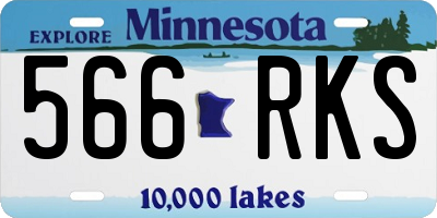 MN license plate 566RKS