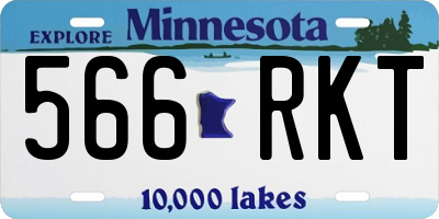 MN license plate 566RKT