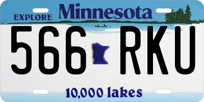 MN license plate 566RKU