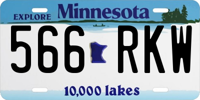 MN license plate 566RKW