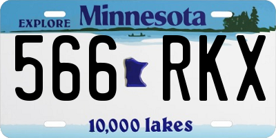 MN license plate 566RKX