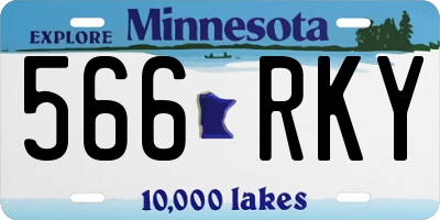 MN license plate 566RKY