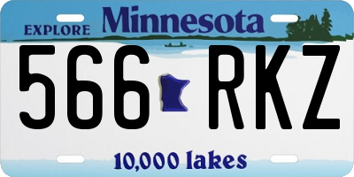 MN license plate 566RKZ