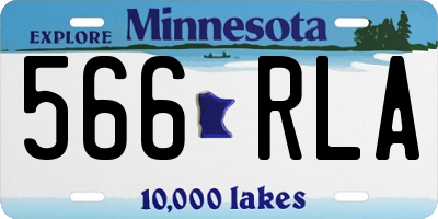 MN license plate 566RLA