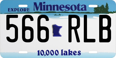 MN license plate 566RLB
