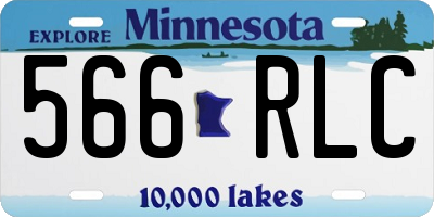 MN license plate 566RLC