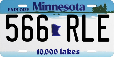 MN license plate 566RLE