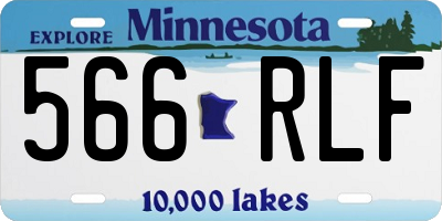 MN license plate 566RLF