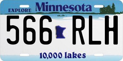 MN license plate 566RLH