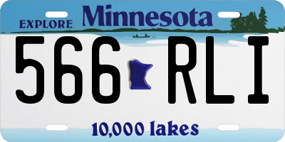 MN license plate 566RLI