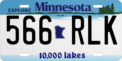 MN license plate 566RLK