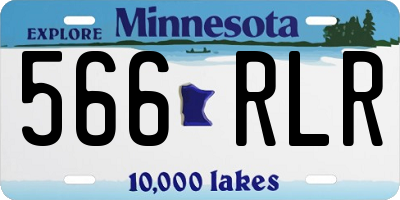 MN license plate 566RLR