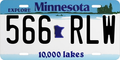 MN license plate 566RLW