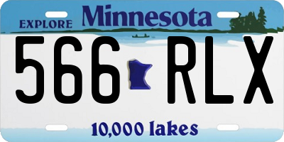 MN license plate 566RLX