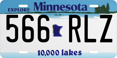 MN license plate 566RLZ
