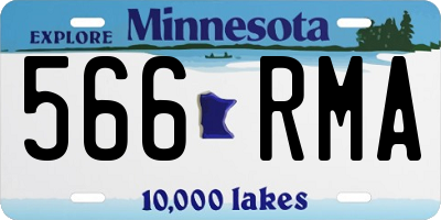 MN license plate 566RMA