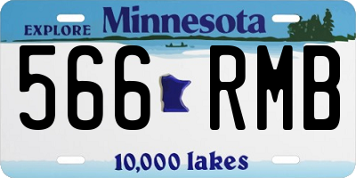 MN license plate 566RMB
