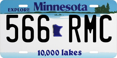 MN license plate 566RMC