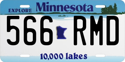 MN license plate 566RMD