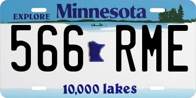 MN license plate 566RME