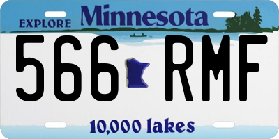 MN license plate 566RMF