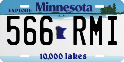 MN license plate 566RMI