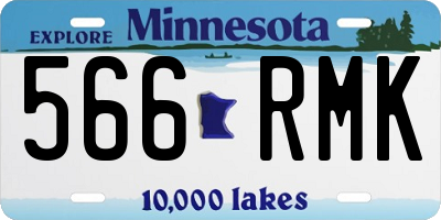 MN license plate 566RMK