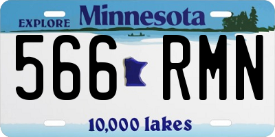 MN license plate 566RMN