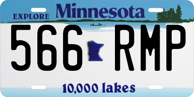 MN license plate 566RMP