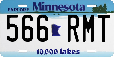 MN license plate 566RMT