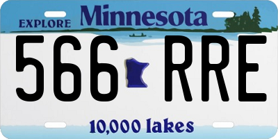 MN license plate 566RRE