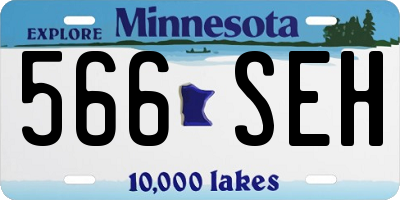 MN license plate 566SEH
