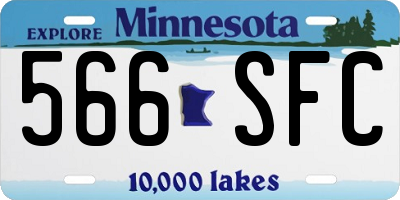 MN license plate 566SFC