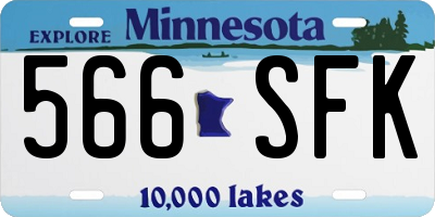 MN license plate 566SFK