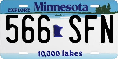 MN license plate 566SFN