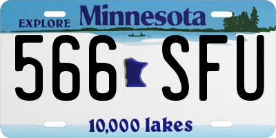 MN license plate 566SFU