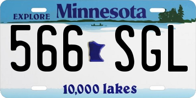 MN license plate 566SGL